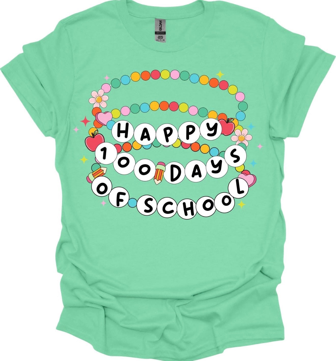 100 days of school Friendship Bracelet Tee