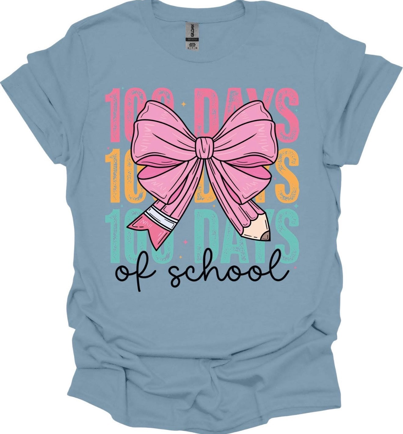 100 days of school Bow Tee