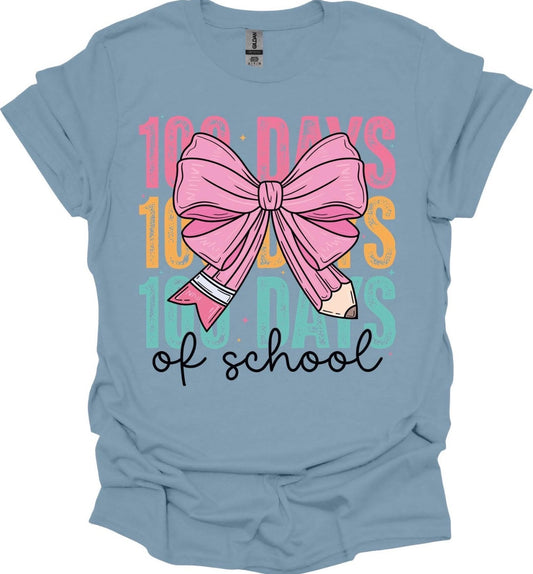 100 days of school Bow Tee