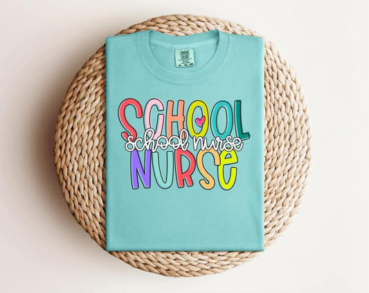 “School Nurse” Stacked Tee