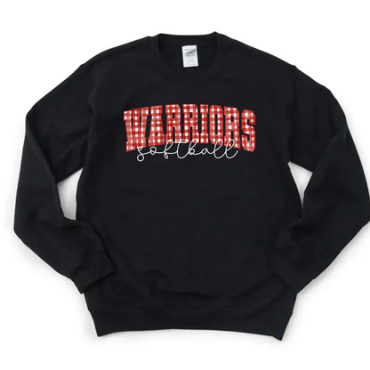 Gingham Softball Sweatshirt