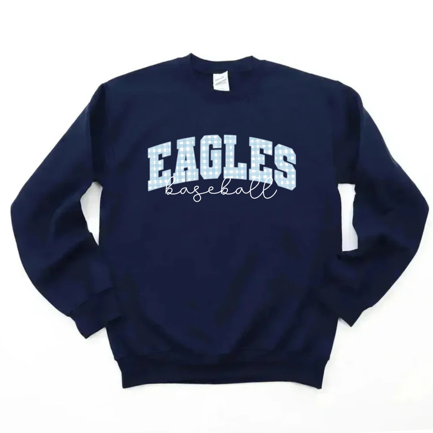 Gingham Baseball Sweatshirt