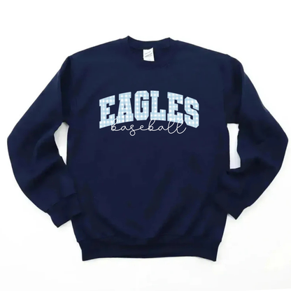 Gingham Baseball Sweatshirt