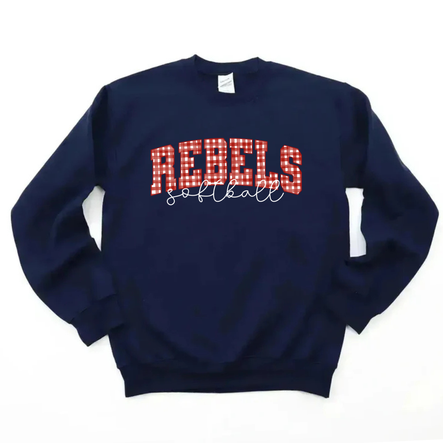 Gingham Softball Sweatshirt