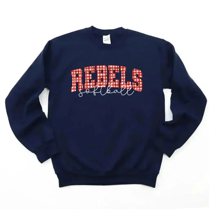 Gingham Softball Sweatshirt