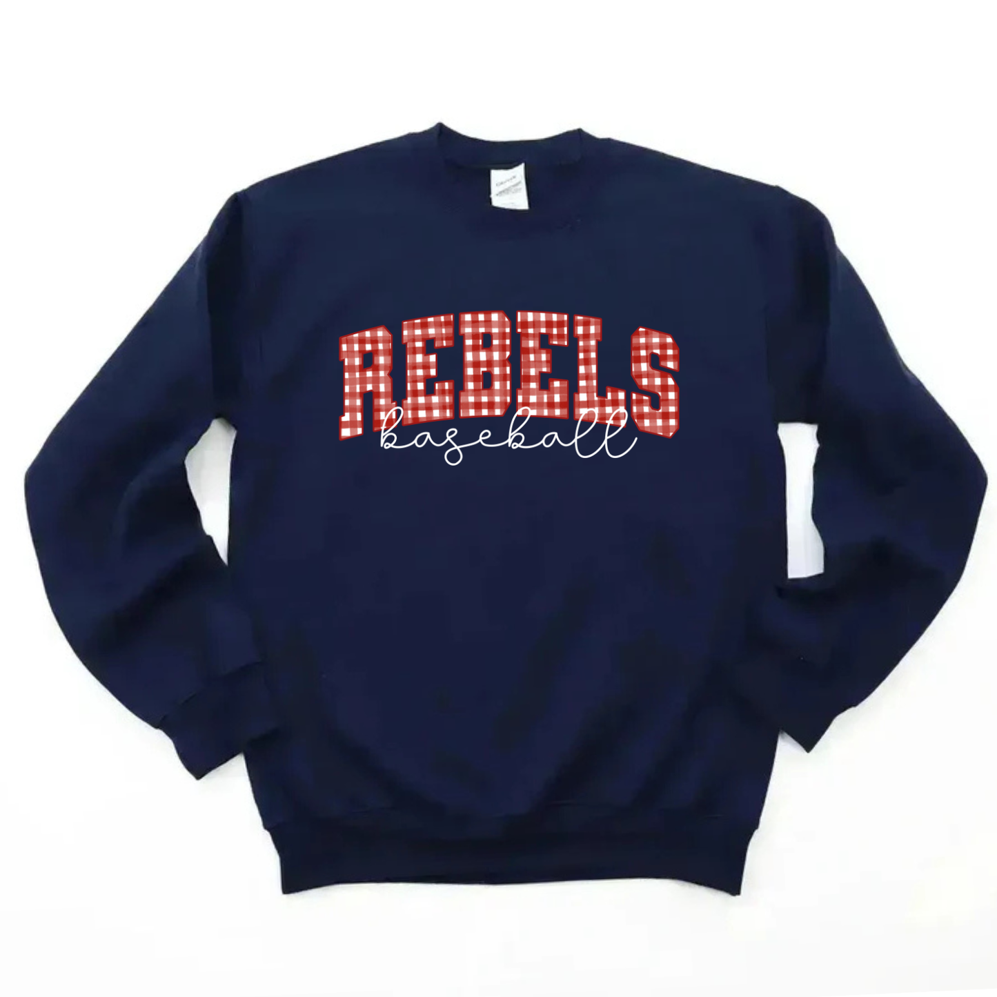 Gingham Baseball Sweatshirt