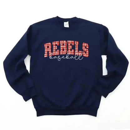 Gingham Baseball Sweatshirt