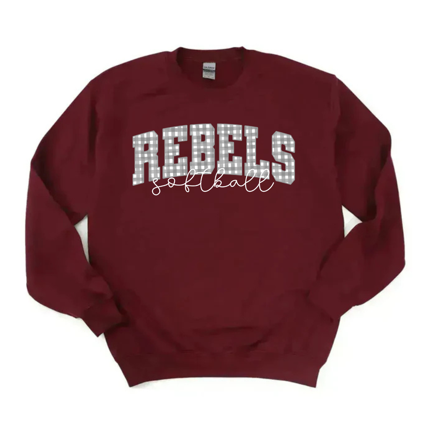 Gingham Softball Sweatshirt