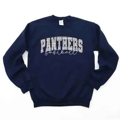 Gingham Softball Sweatshirt