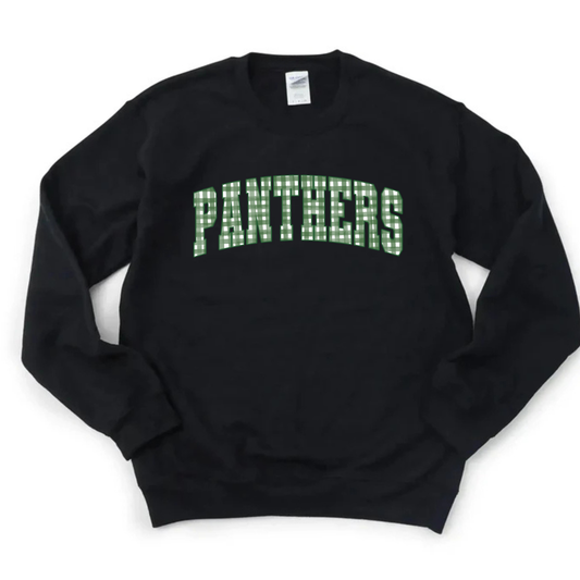 Panthers Varsity Gingham Sweatshirt