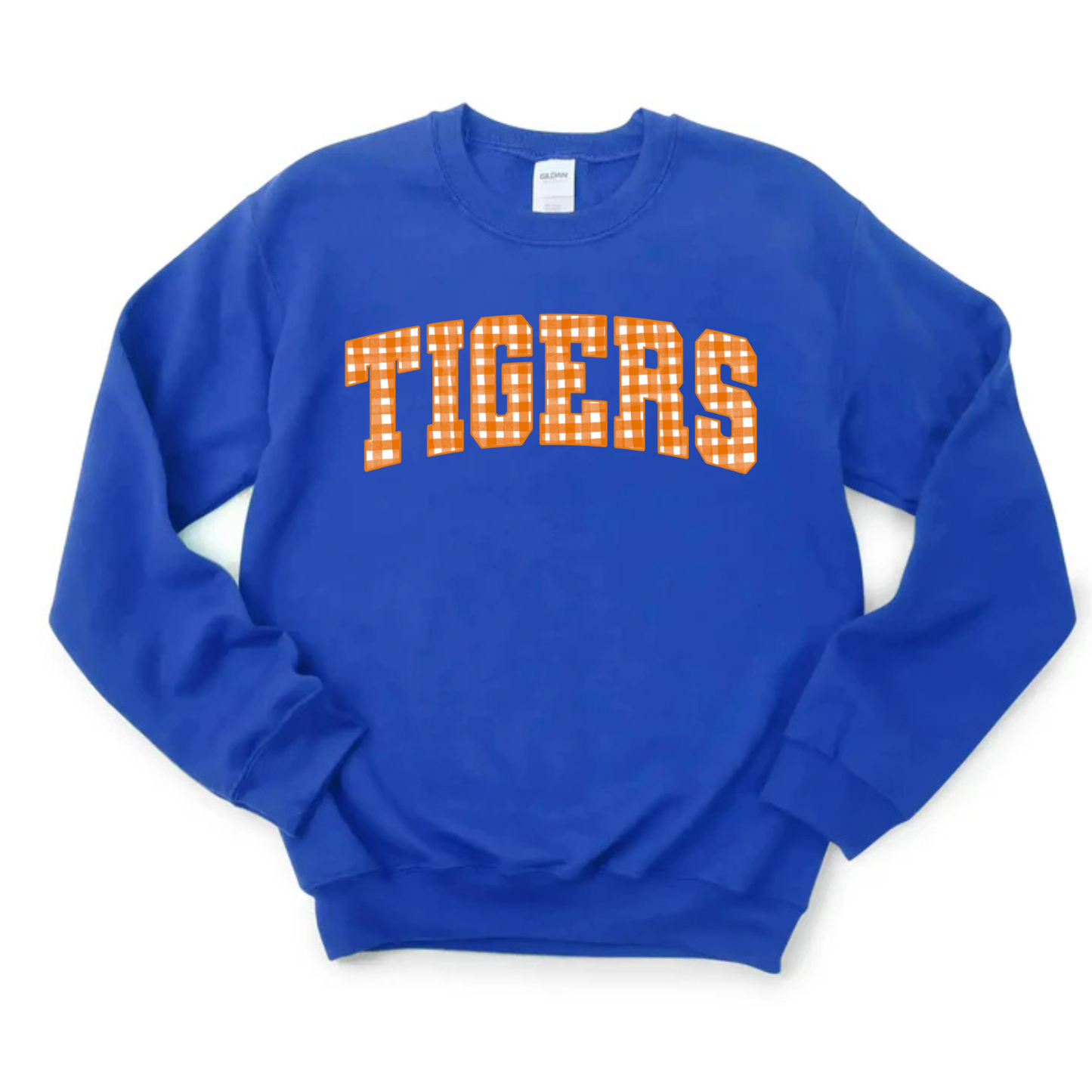 Tigers Varsity Gingham Sweatshirt