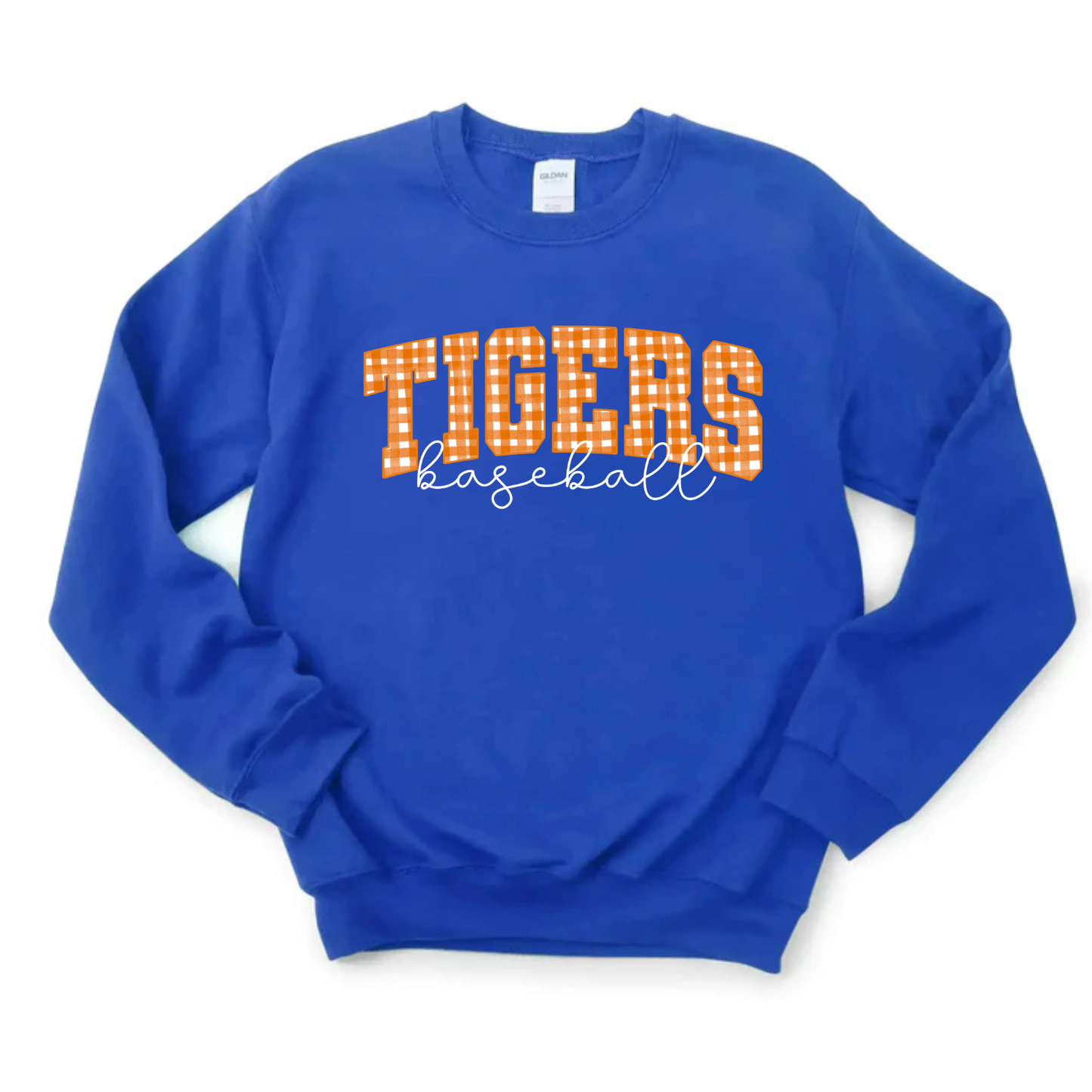 Gingham Baseball Sweatshirt