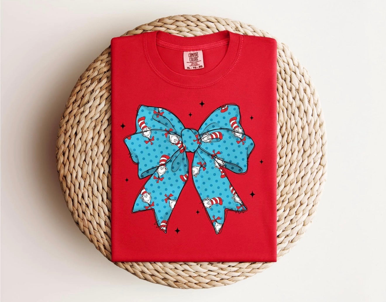 Cat in The Hat Bow Tee