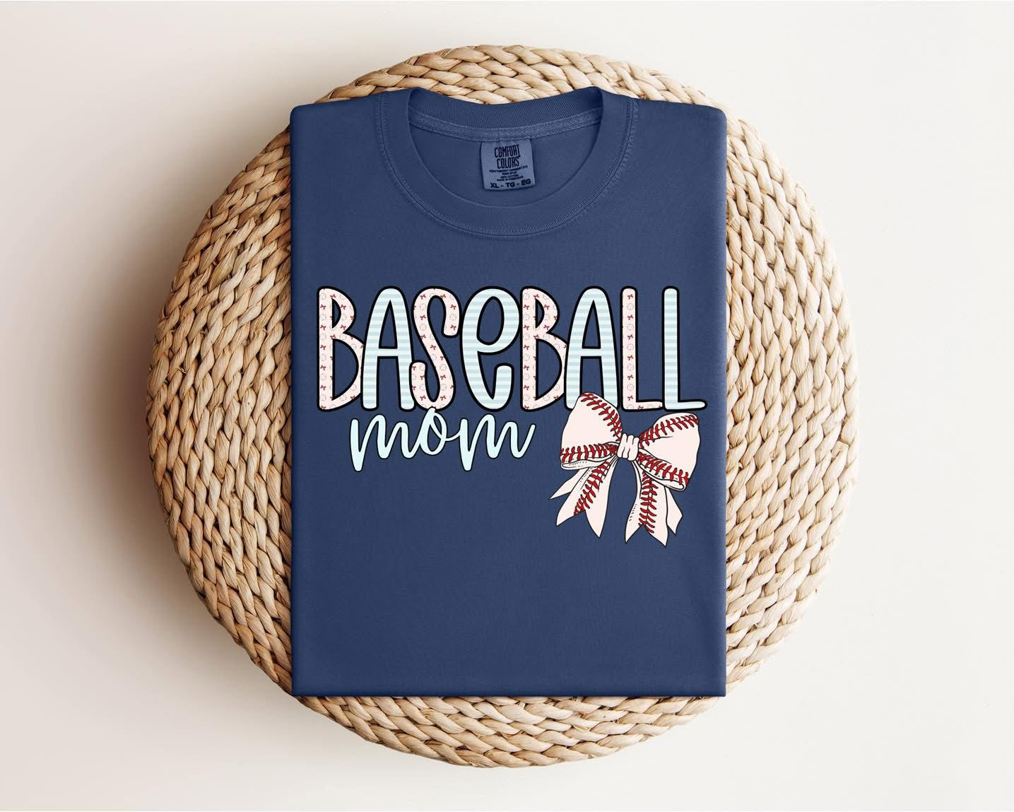 Baseball Mom Bow Tee