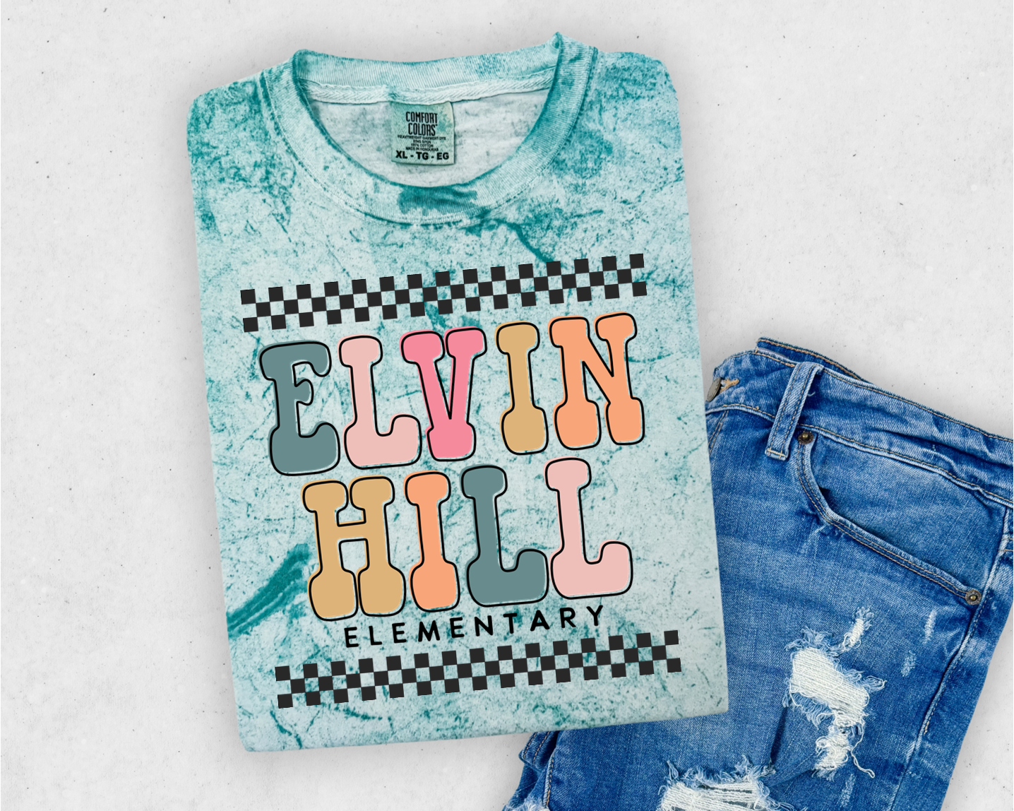 “Elvin Hill” Checked Tee