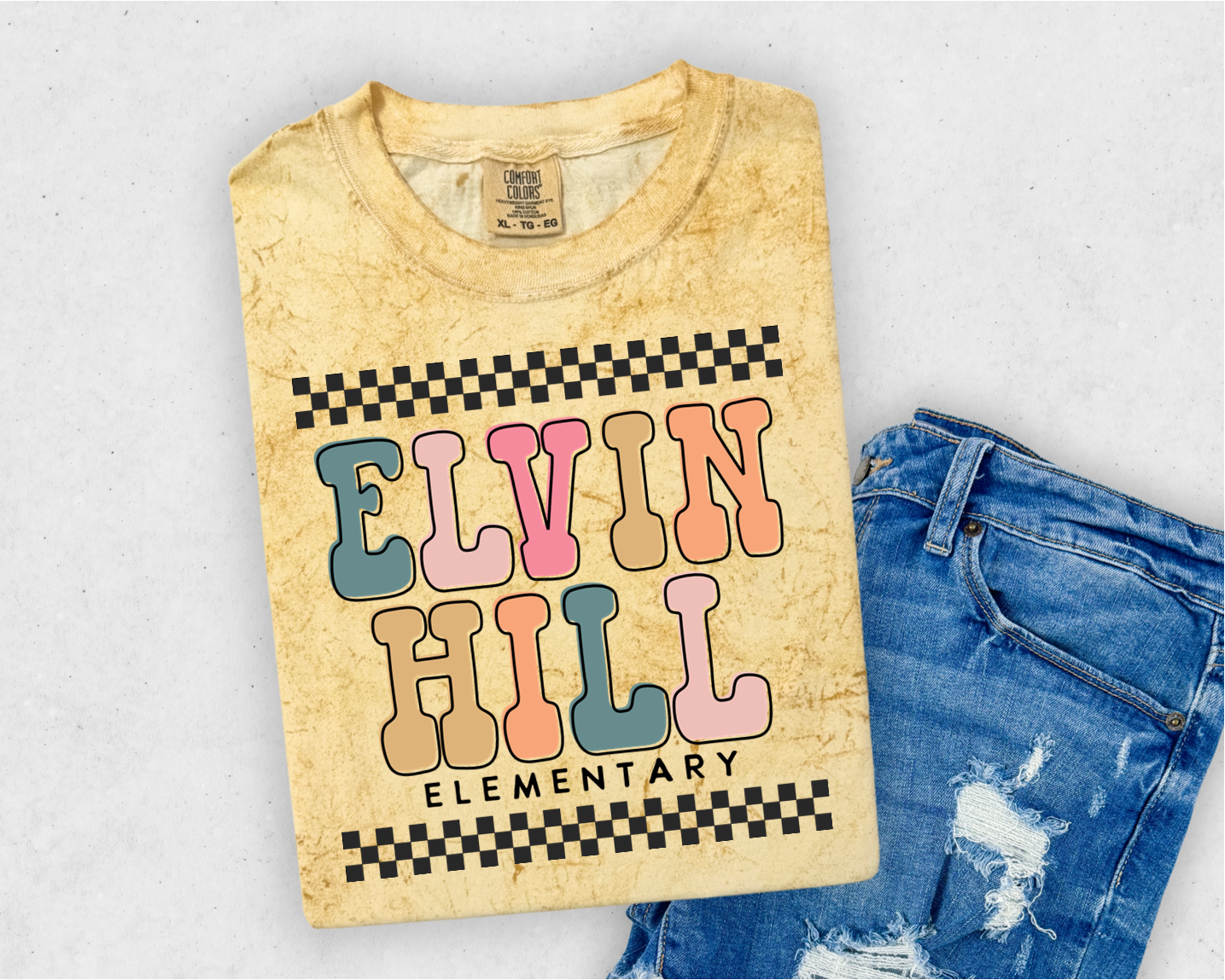 “Elvin Hill” Checked Tee