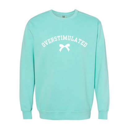 “Overstimulated” Bow Sweatshirt