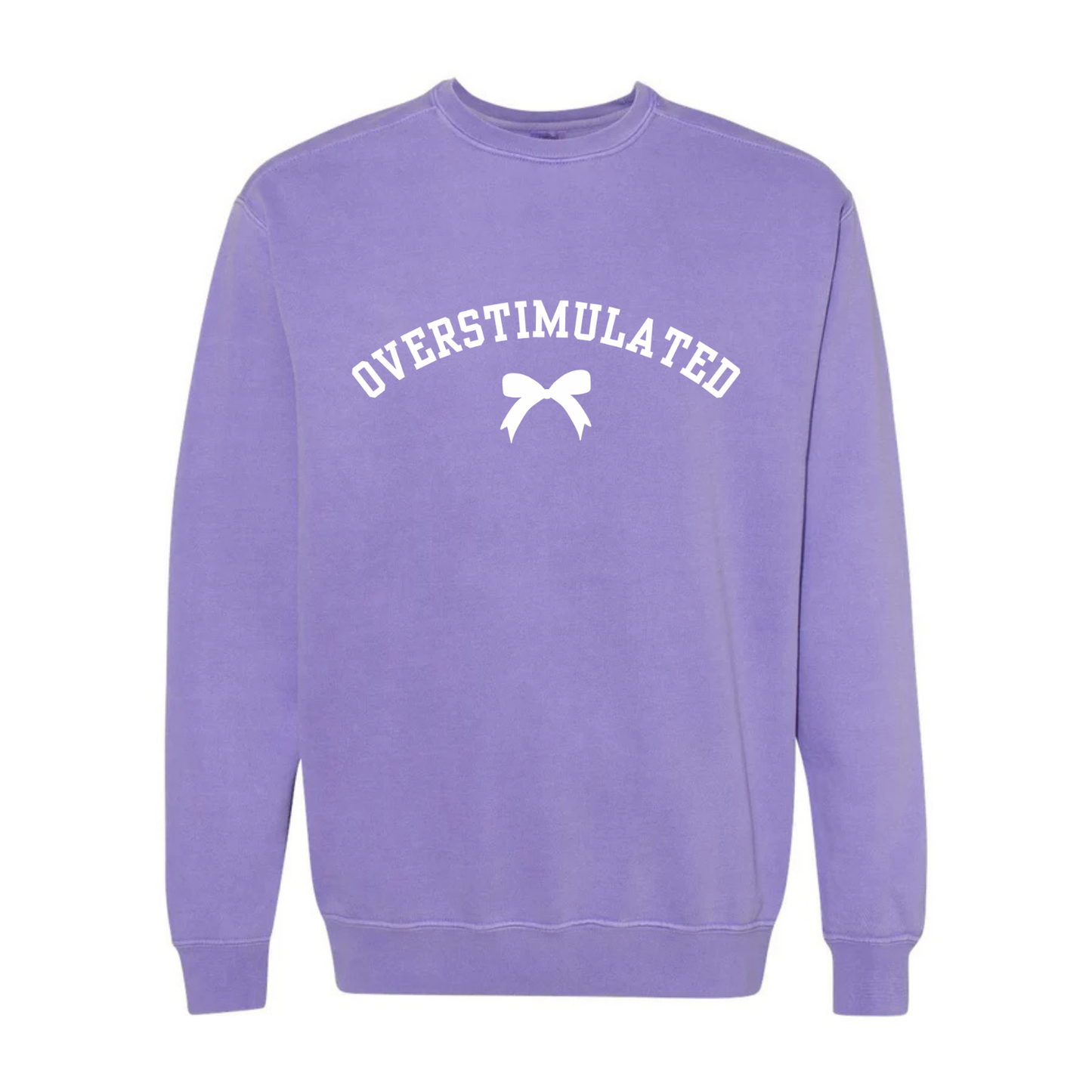 “Overstimulated” Bow Sweatshirt