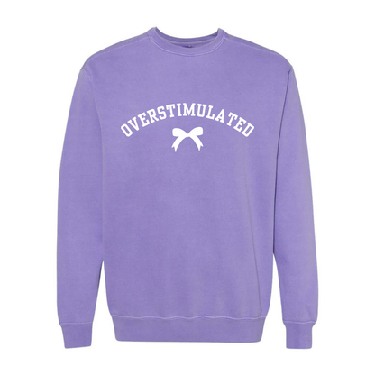 “Overstimulated” Bow Sweatshirt