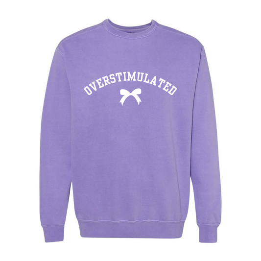 “Overstimulated” Bow Sweatshirt