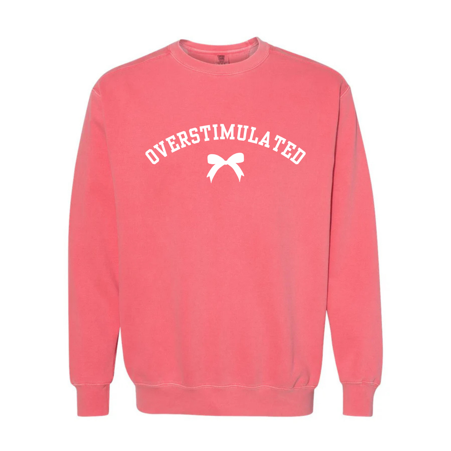 “Overstimulated” Bow Sweatshirt