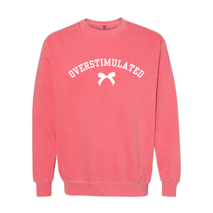 “Overstimulated” Bow Sweatshirt