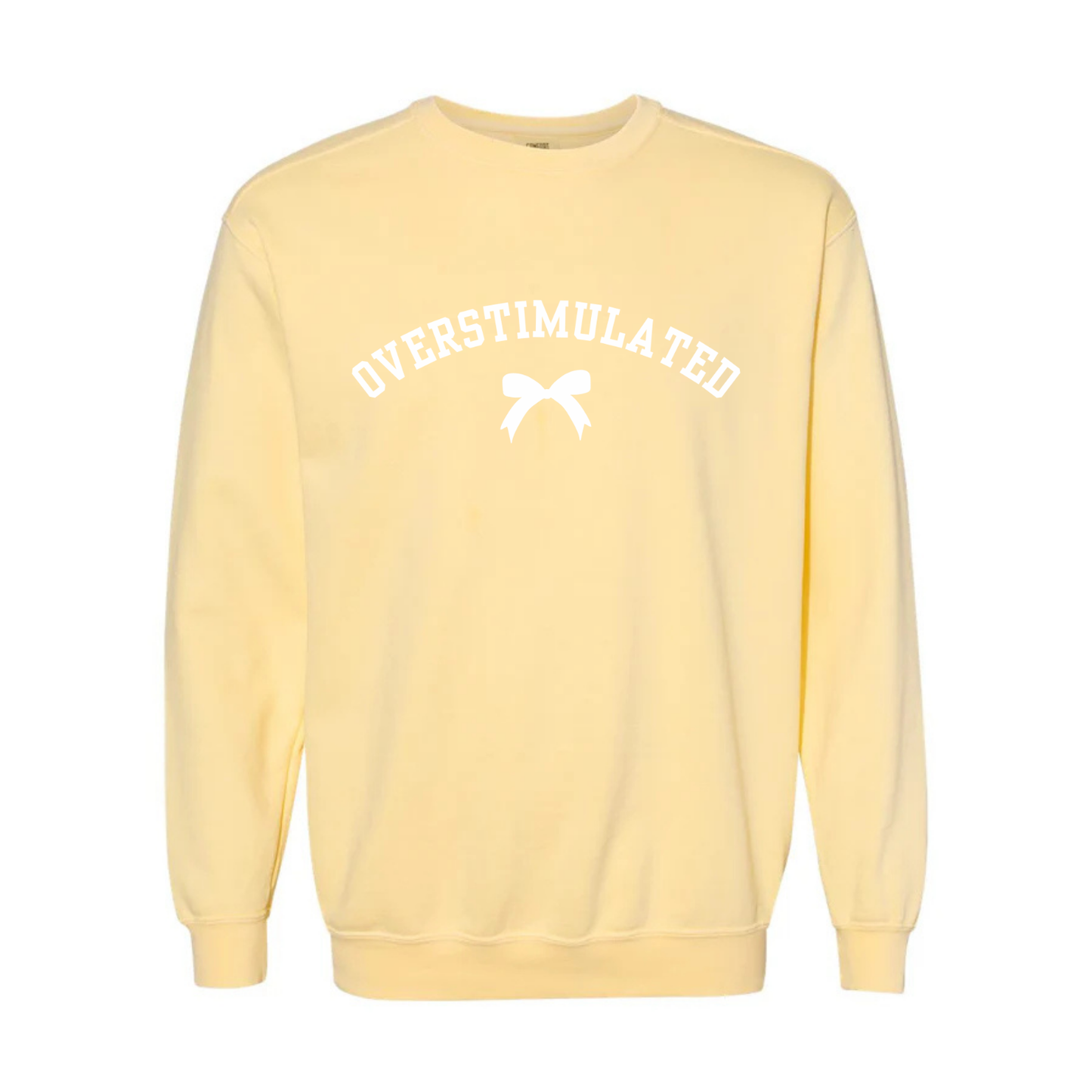 “Overstimulated” Bow Sweatshirt