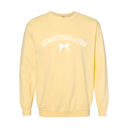 “Overstimulated” Bow Sweatshirt