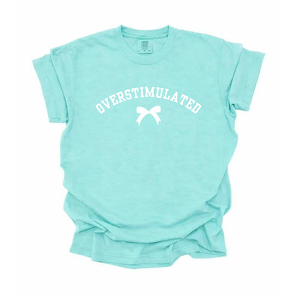 “Overstimulated” Bow Tee