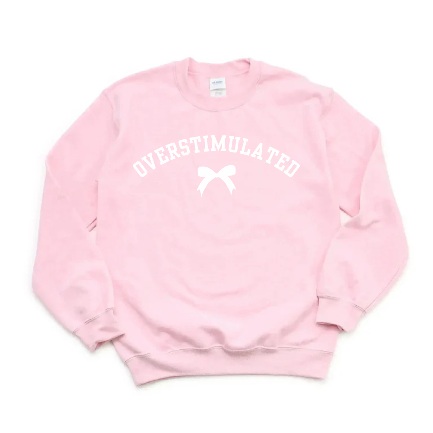 “Overstimulated” Bow Sweatshirt