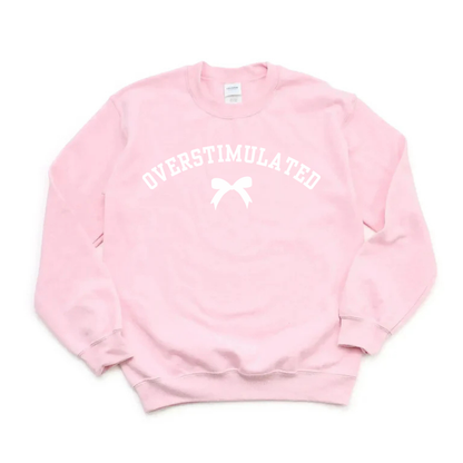 “Overstimulated” Bow Sweatshirt