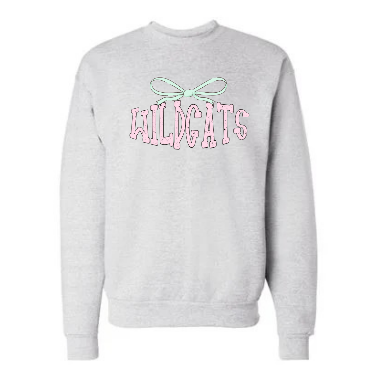 Wildcats Grunge Bow Sweatshirt