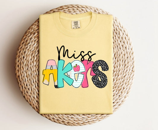 Custom Teacher Name Tee