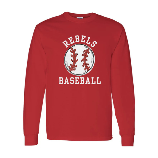 Rebels Baseball Doodle Long Sleeve Tee