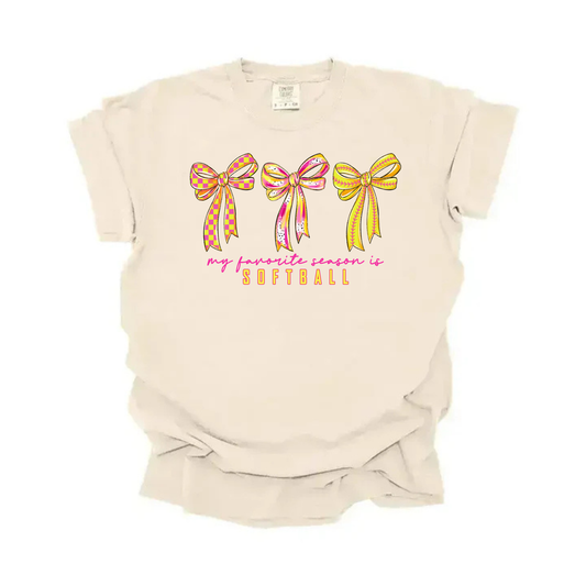 Softball Season Bow Tee