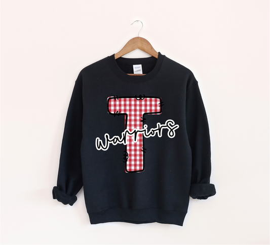 Gingham “Warriors” Sweatshirt