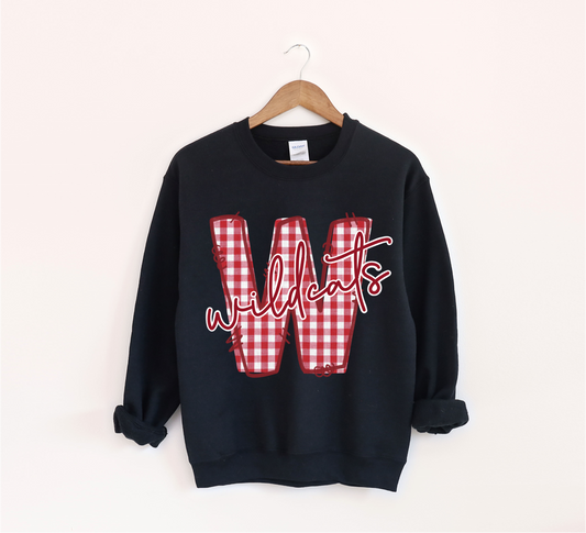 Gingham “Wildcats” Sweatshirt