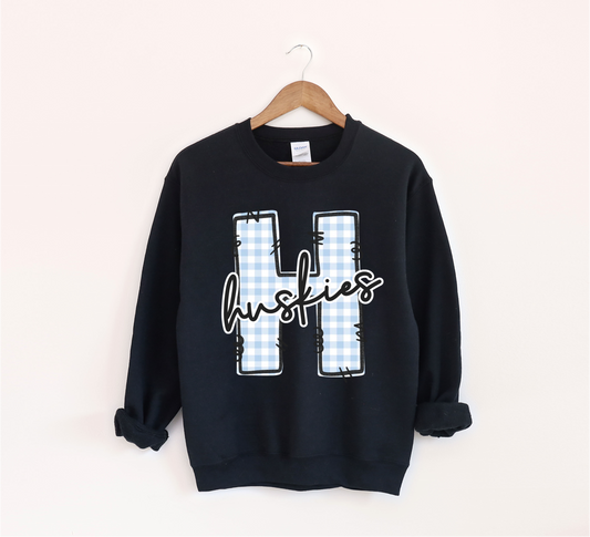 Gingham Helena “Huskies” Sweatshirt