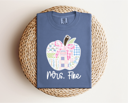 Apple Custom Teacher Name Tee