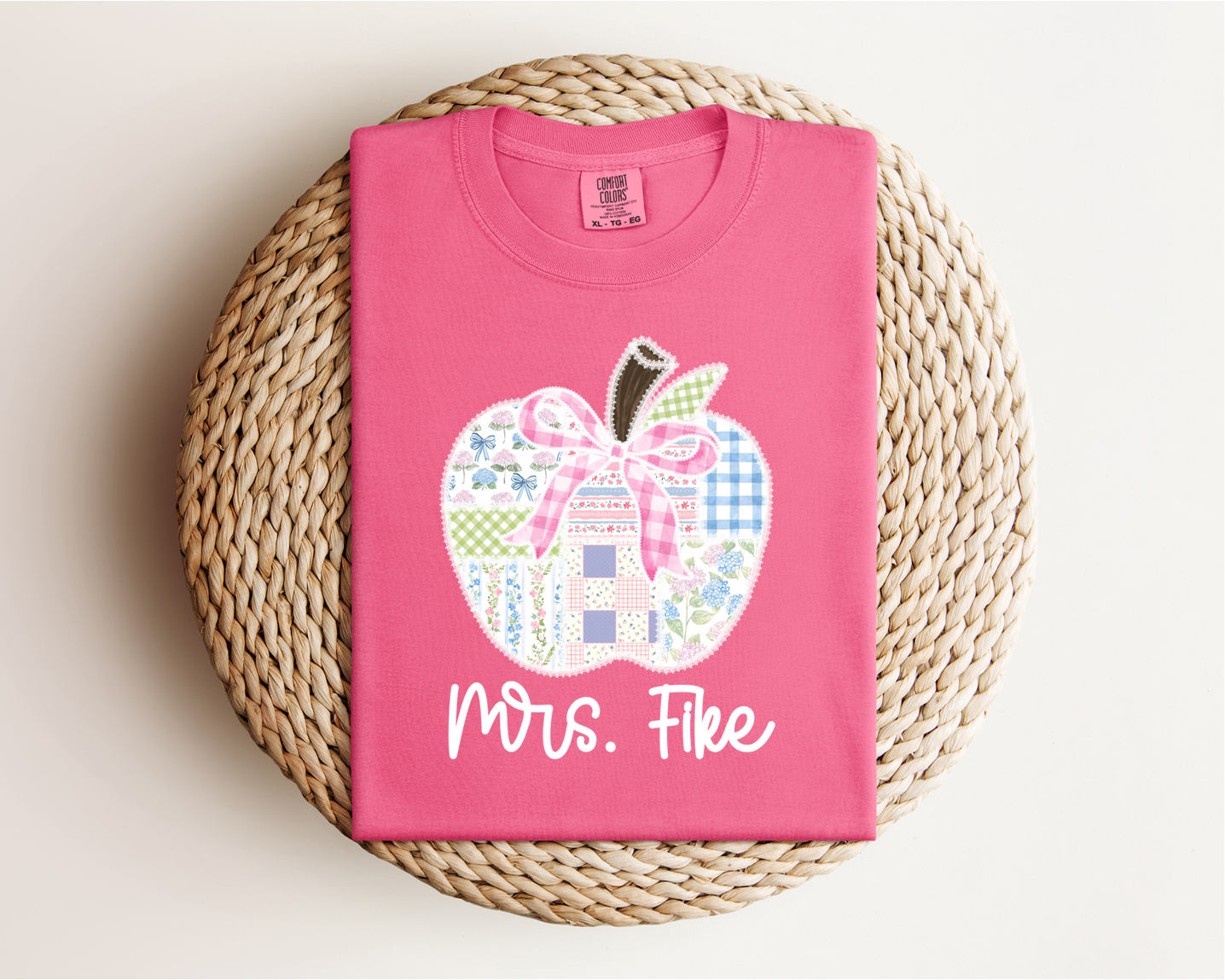 Apple Custom Teacher Name Tee