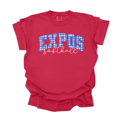 Expos Softball Gingham Tee