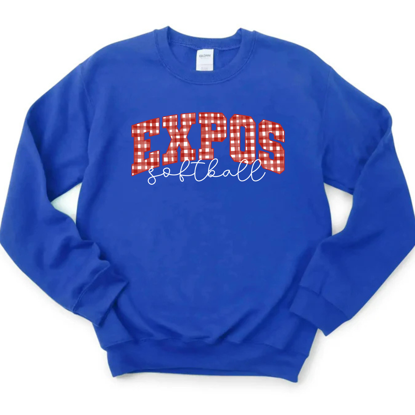 Expos Softball Gingham Sweatshirt
