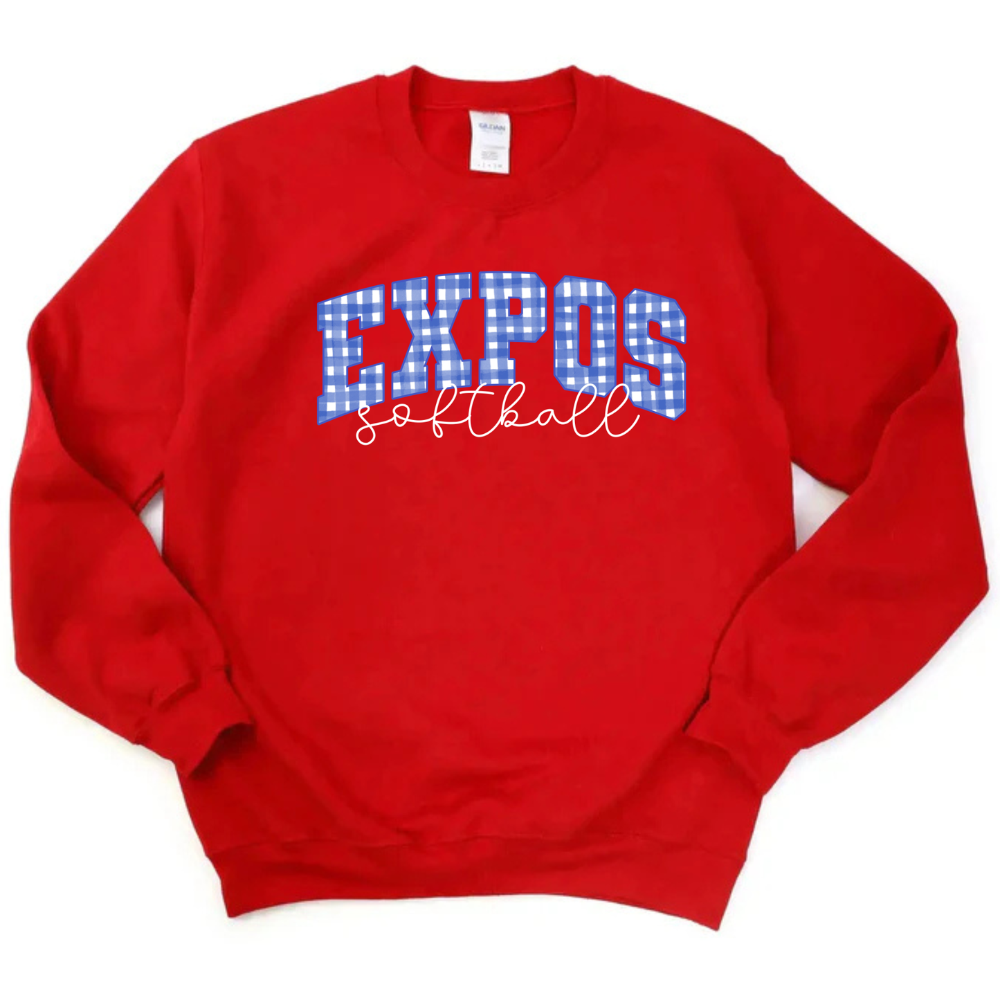 Expos Softball Gingham Sweatshirt