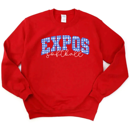 Expos Softball Gingham Sweatshirt
