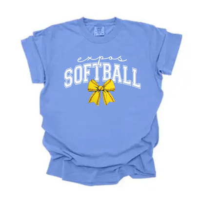 Expos Softball Bow Tee