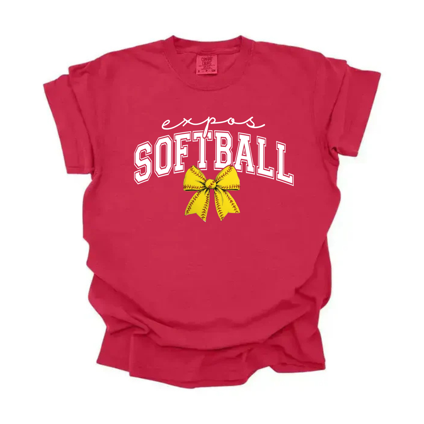 Expos Softball Bow Tee