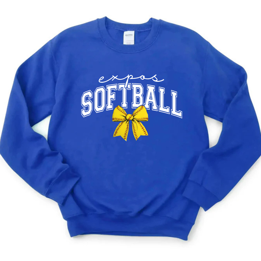 Expos Softball Bow Sweatshirt