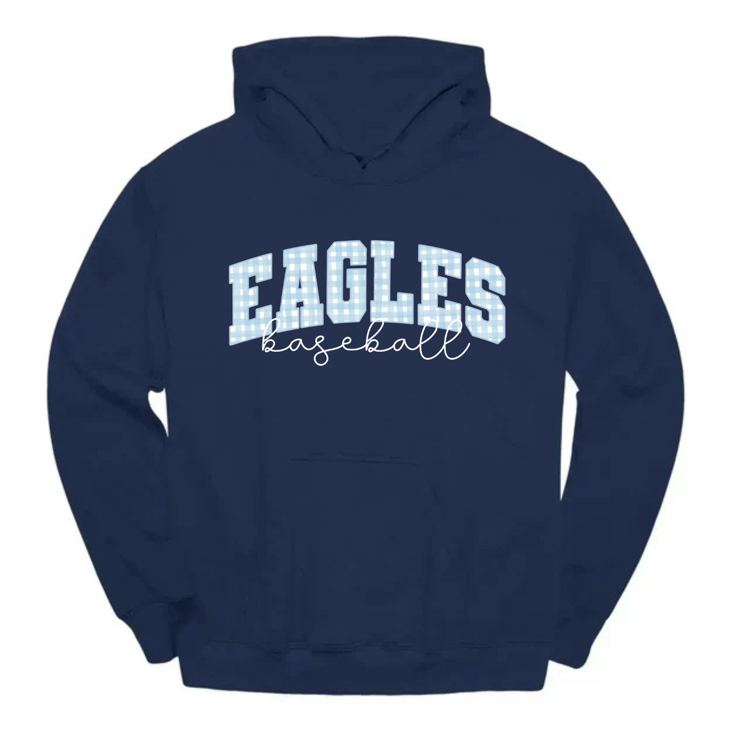 Gingham Eagles Baseball Hoodie