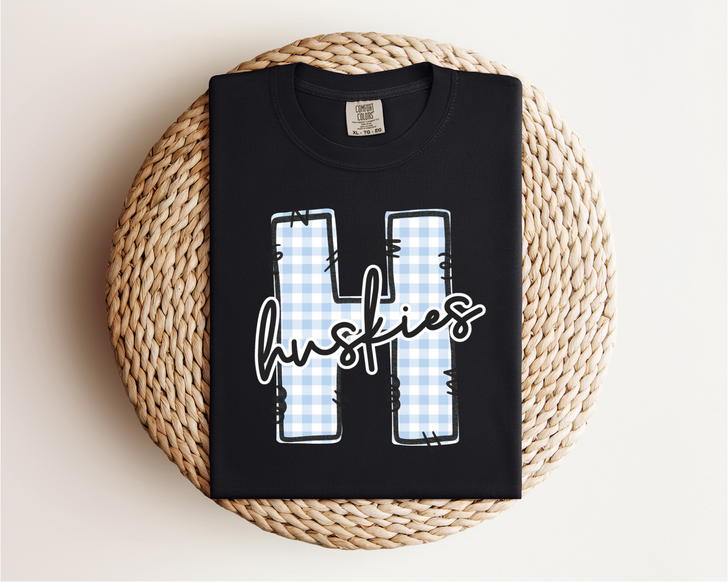 Helena Huskies Gingham Tee