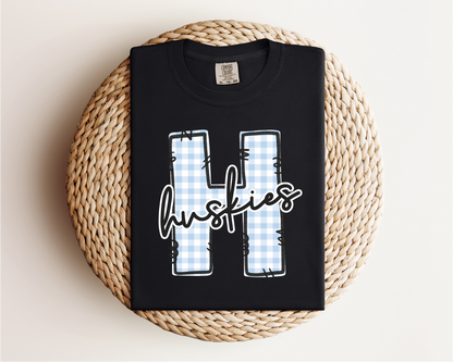 Helena Huskies Gingham Tee